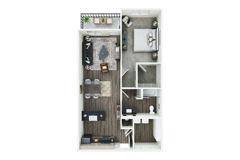 Floorplan The Mead 824 sq. ft at Ardmore at Topside in Louisville, TN 37777